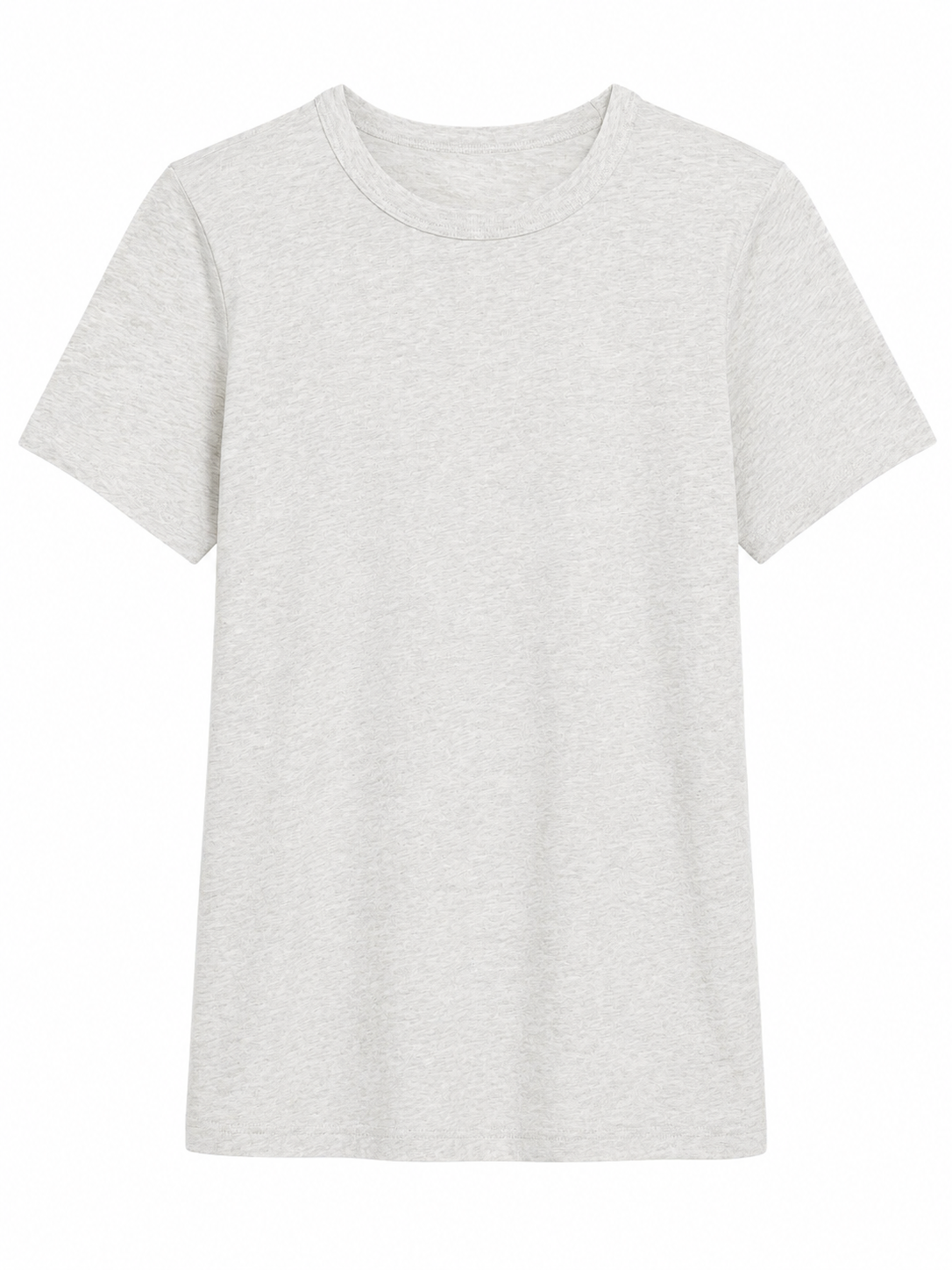 Light Heather Grey Crew Neck Short Sleeve T-Shirt