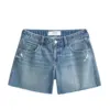 Medium Wash Blue High-Rise Denim Shorts