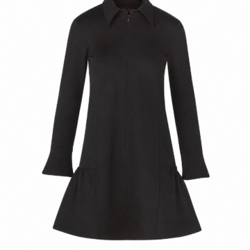 Elegant Black Bodycon Midi Dress with Short Sleeves