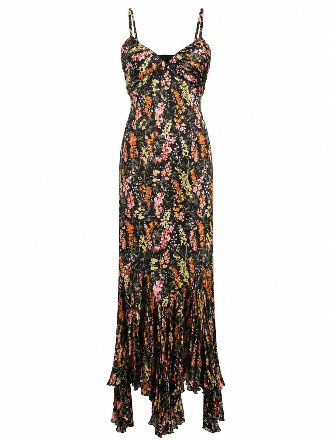 Casual Floral Print A-Line Mini Dress with V-Neck