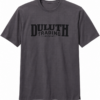 Faded Dark Charcoal Crewneck T-Shirt with Vintage Graphic